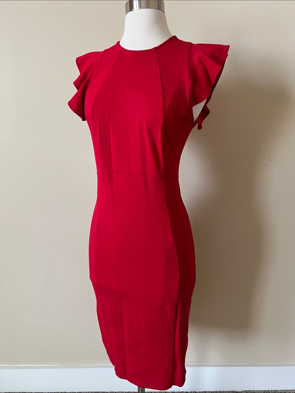 Felicity & Coco Scarlet Ruffle Sleeve Midi Dress
